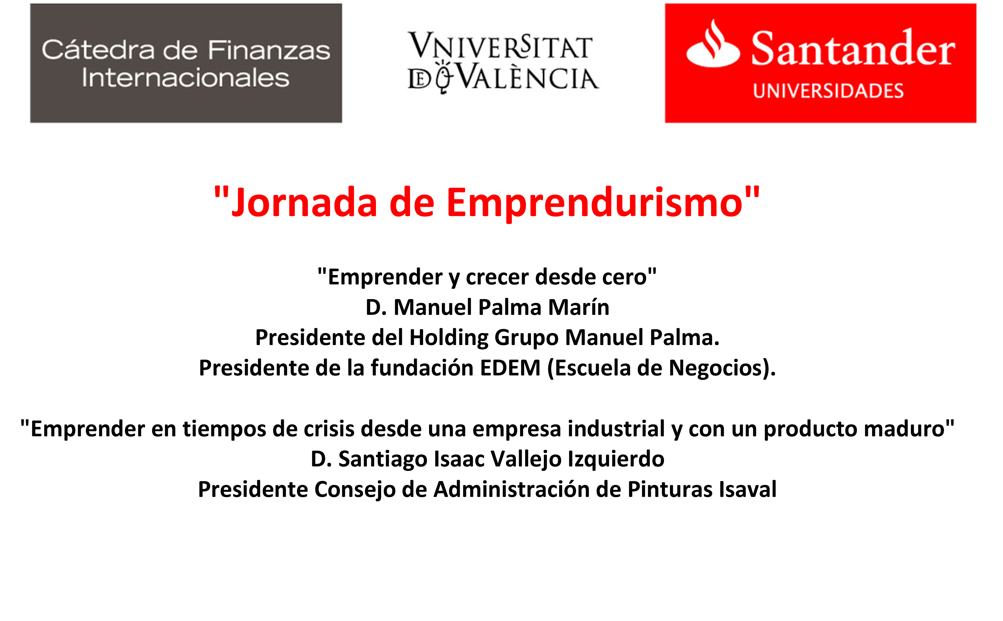 Cartel con el logo de la cátedra y las letras donde se explican los datos del evento